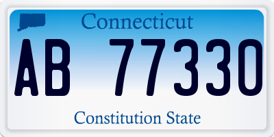 CT license plate AB77330