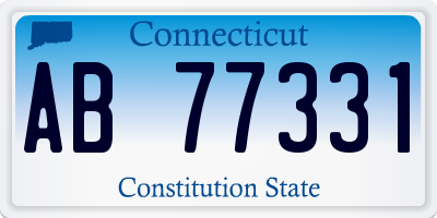 CT license plate AB77331
