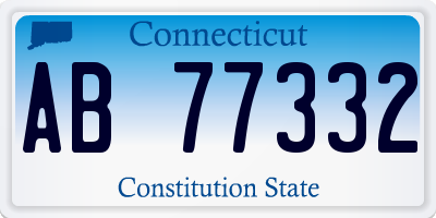 CT license plate AB77332