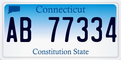CT license plate AB77334