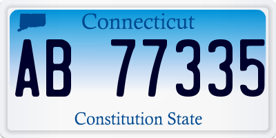 CT license plate AB77335