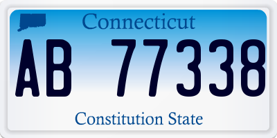 CT license plate AB77338