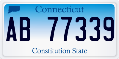 CT license plate AB77339