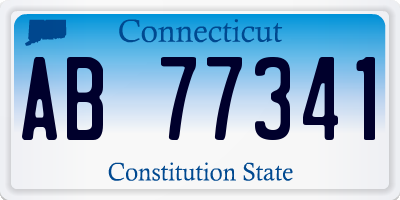 CT license plate AB77341