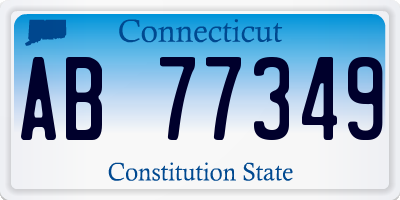 CT license plate AB77349