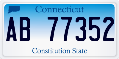 CT license plate AB77352