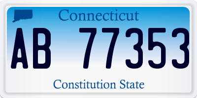 CT license plate AB77353