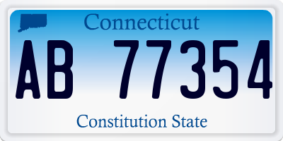 CT license plate AB77354