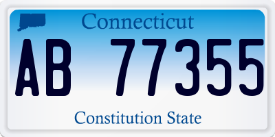 CT license plate AB77355