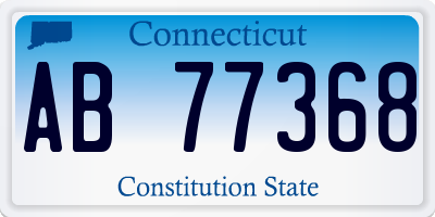 CT license plate AB77368