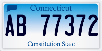 CT license plate AB77372