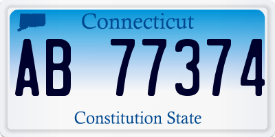 CT license plate AB77374
