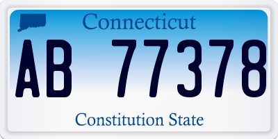 CT license plate AB77378