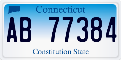 CT license plate AB77384