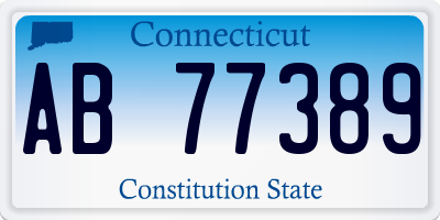 CT license plate AB77389