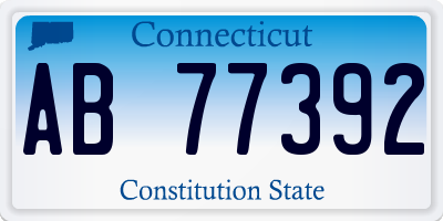 CT license plate AB77392