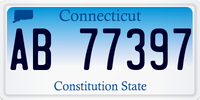 CT license plate AB77397
