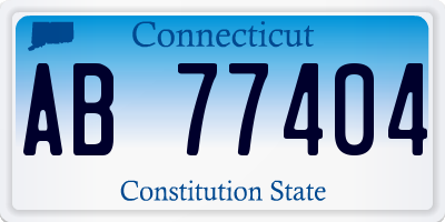 CT license plate AB77404