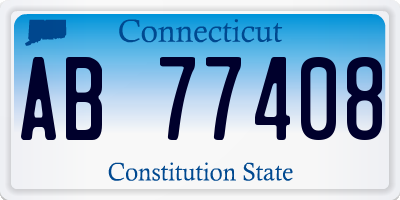 CT license plate AB77408