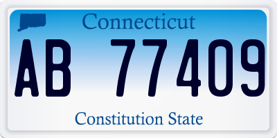 CT license plate AB77409