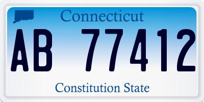CT license plate AB77412