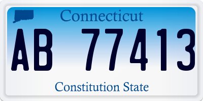 CT license plate AB77413