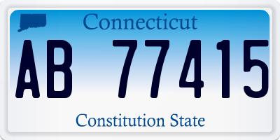 CT license plate AB77415