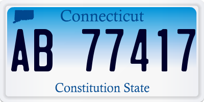 CT license plate AB77417