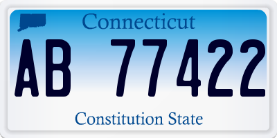 CT license plate AB77422