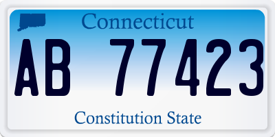 CT license plate AB77423