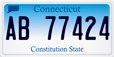 CT license plate AB77424