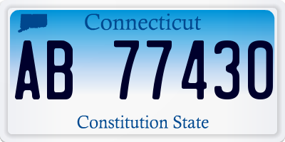 CT license plate AB77430