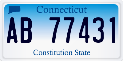 CT license plate AB77431