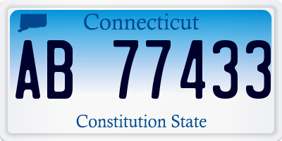 CT license plate AB77433