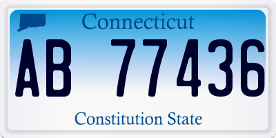 CT license plate AB77436