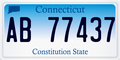 CT license plate AB77437