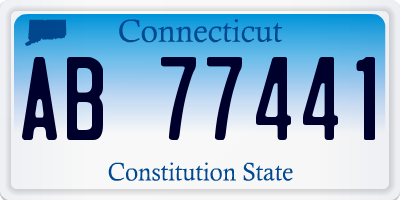 CT license plate AB77441