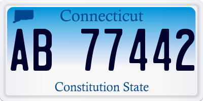 CT license plate AB77442