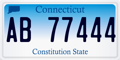 CT license plate AB77444