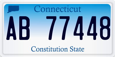 CT license plate AB77448