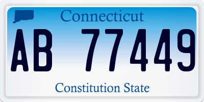 CT license plate AB77449