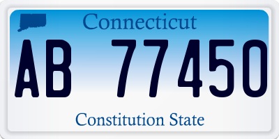 CT license plate AB77450