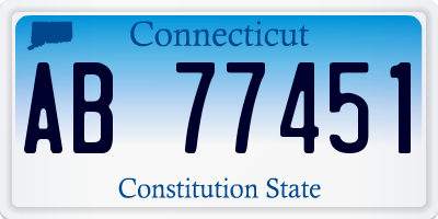 CT license plate AB77451