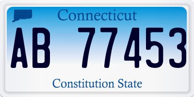 CT license plate AB77453