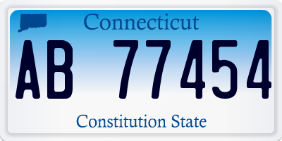 CT license plate AB77454