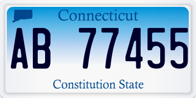 CT license plate AB77455