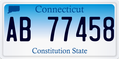 CT license plate AB77458