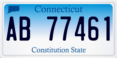 CT license plate AB77461