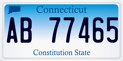 CT license plate AB77465