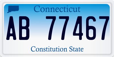 CT license plate AB77467